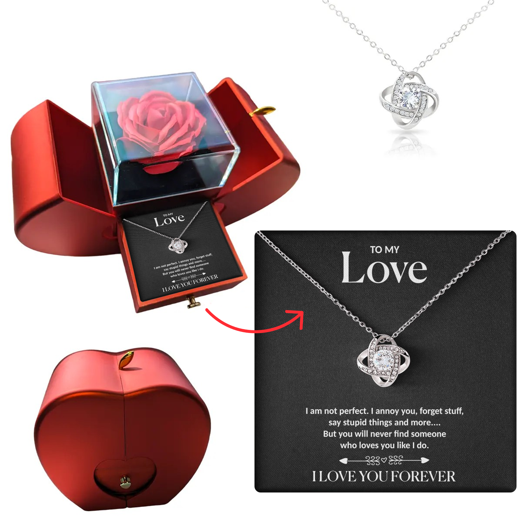 To my Love - Forever rose necklace