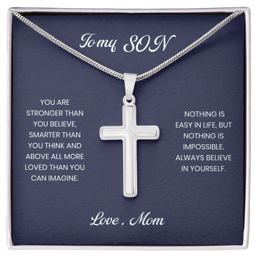 To my Son - Cross Love Necklace
