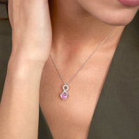 Luxus birthstone necklace - Infinity heart