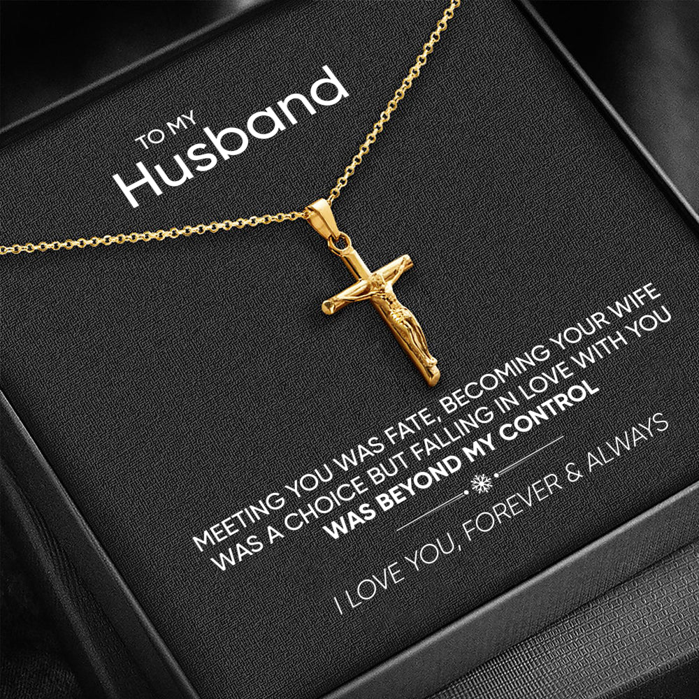 To My Husband - Cross Pendant