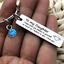 Family keychain - Birthstone keyring pendant