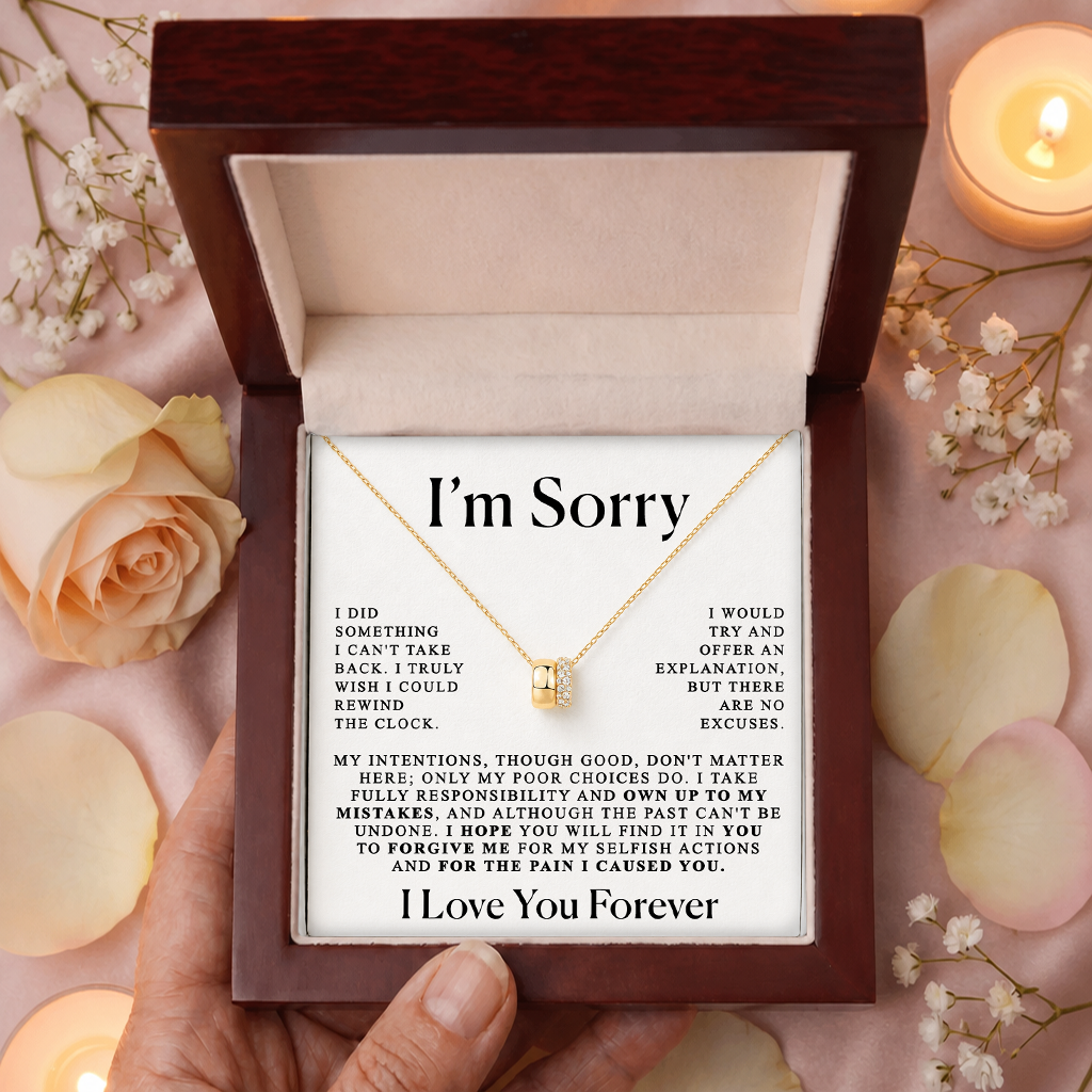 Apology Gift For Her - Two Distinct Rondelle Pendant