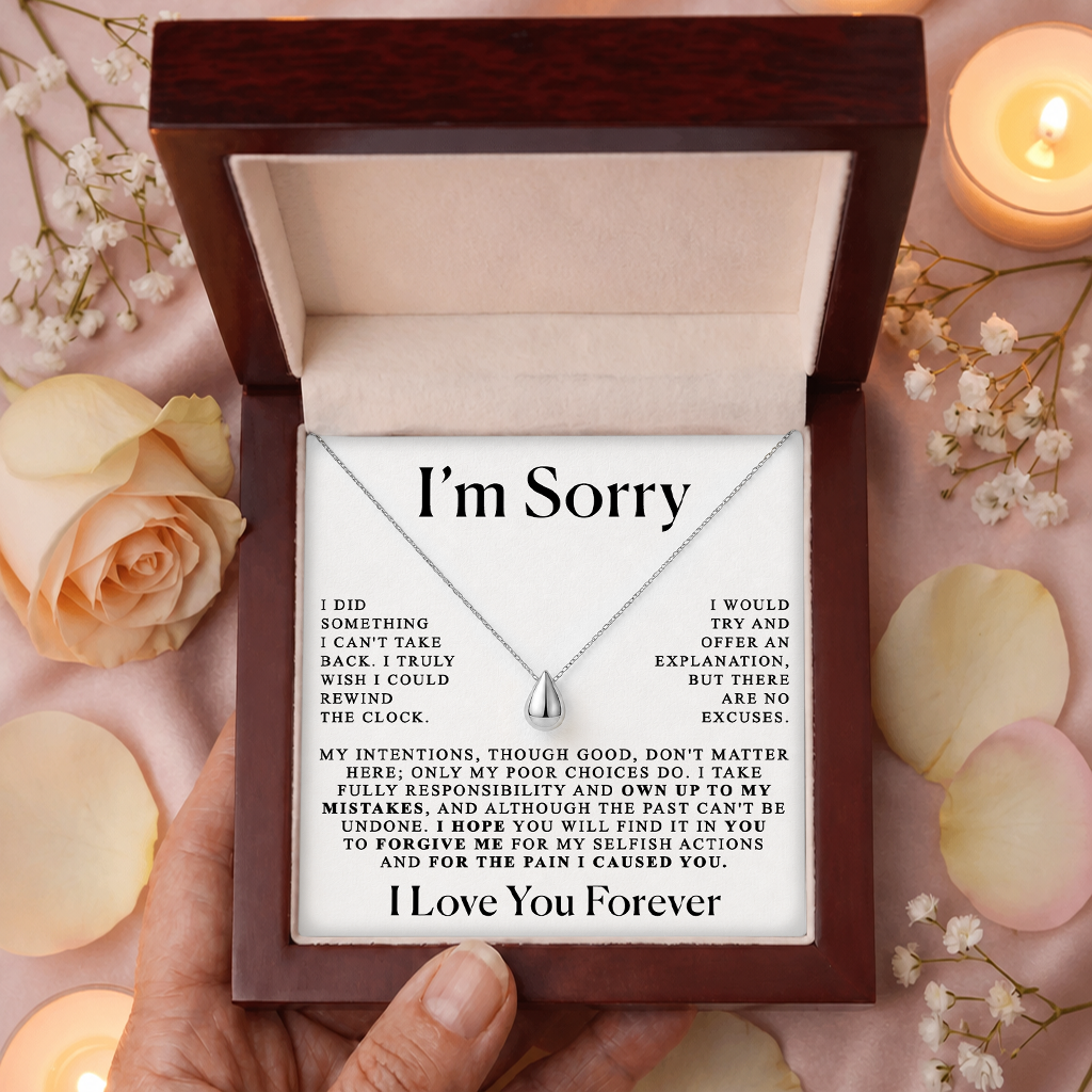 Apology Gift For Her - Teardrop Necklace
