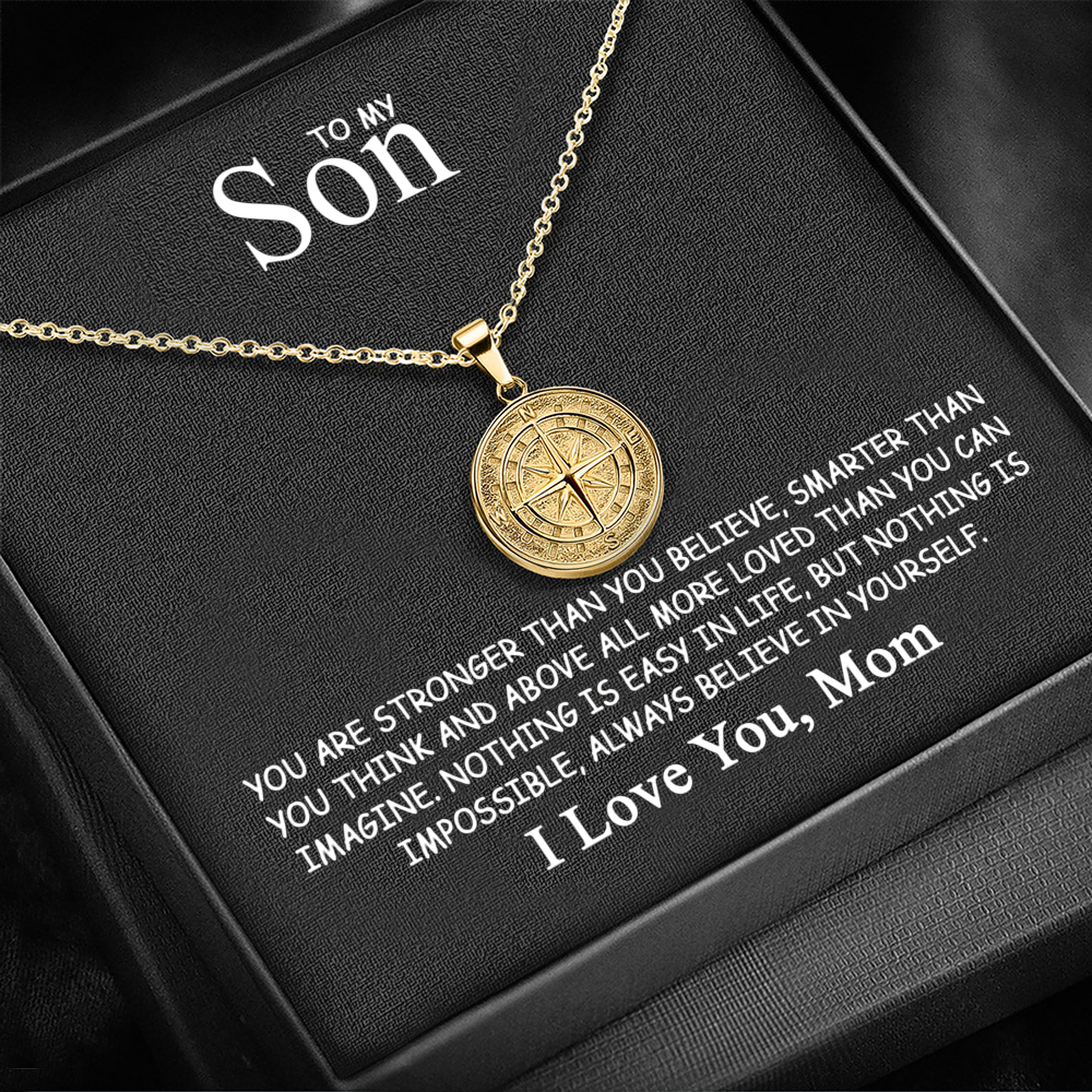 To my Son - Compass Necklace