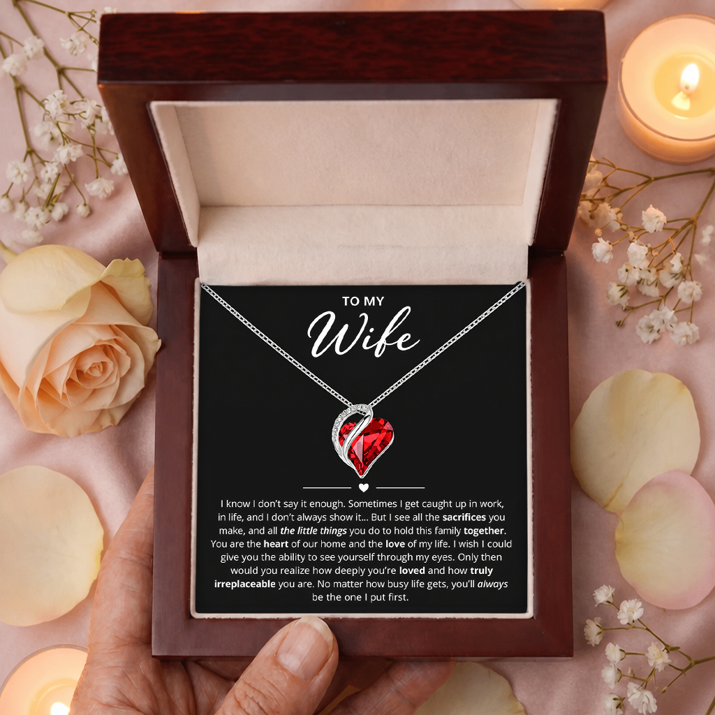To My Wife - Personalized Heart necklace