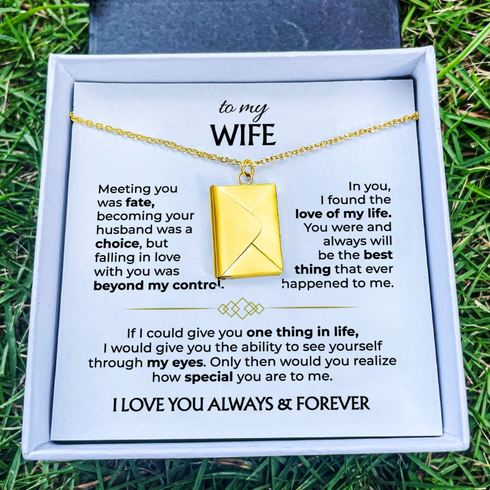 To My Wife - Love Letter Necklace