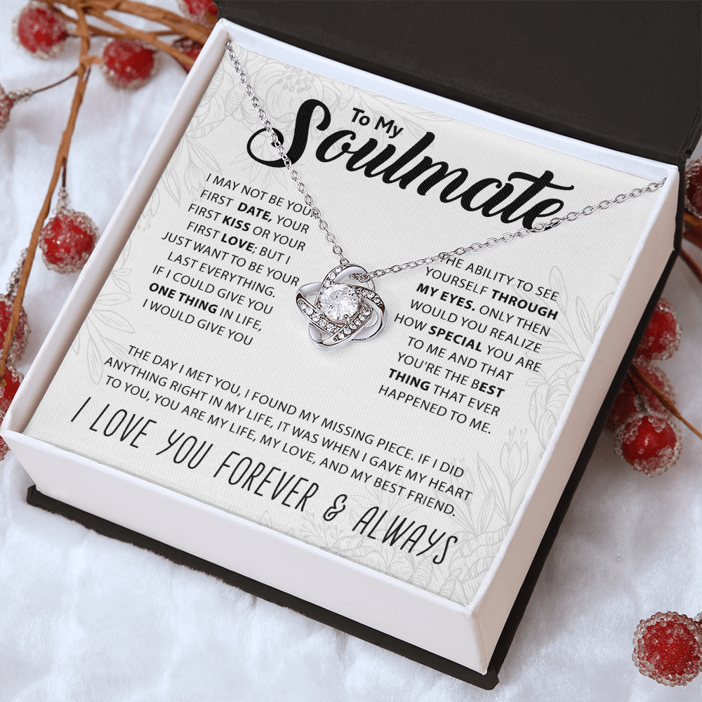 To My Soulmate - Knot Necklace - Gold