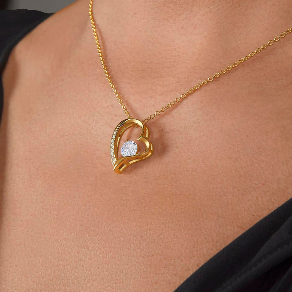 To my Queen - Forever Rose Necklace - Gold