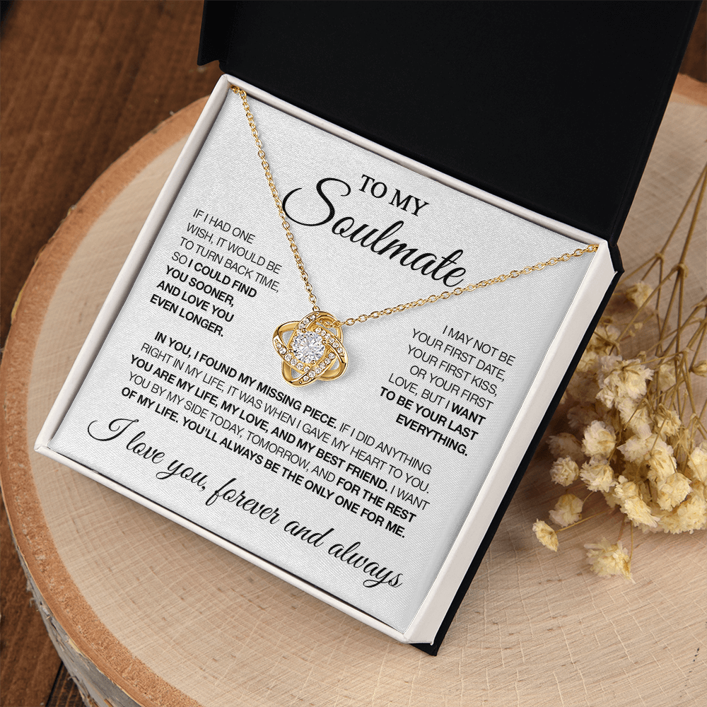 To my Soulmate - Love knot necklace