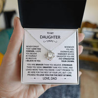 To my Daughter - Love knot necklace, from Dad