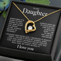 To my Daughter - Gold heart necklace