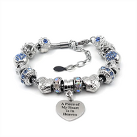 A piece of my heart is in heaven - Heart bracelet