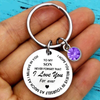 Family keychain - personalized birthstone