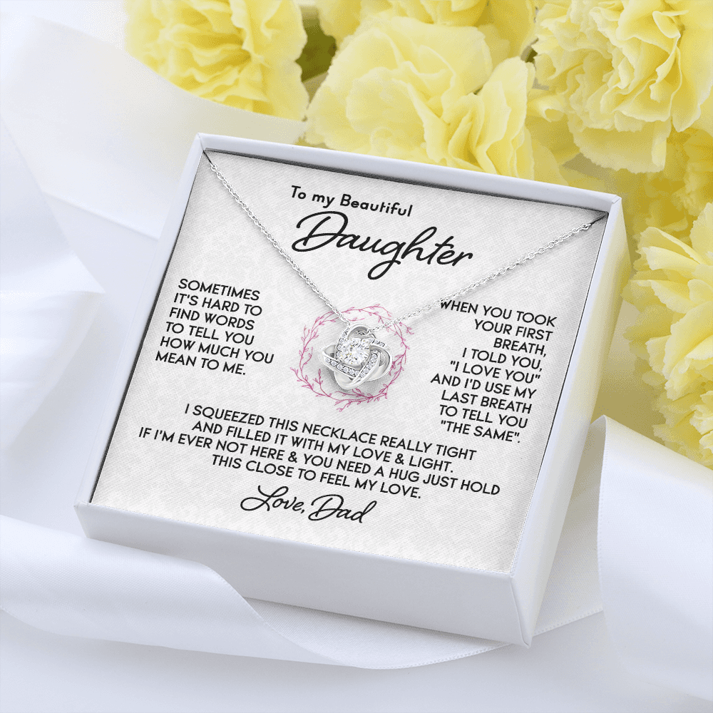 To my Daughter - First Breath Knot Necklace From Dad