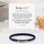 To my Son - Premium leather bracelet - Blue