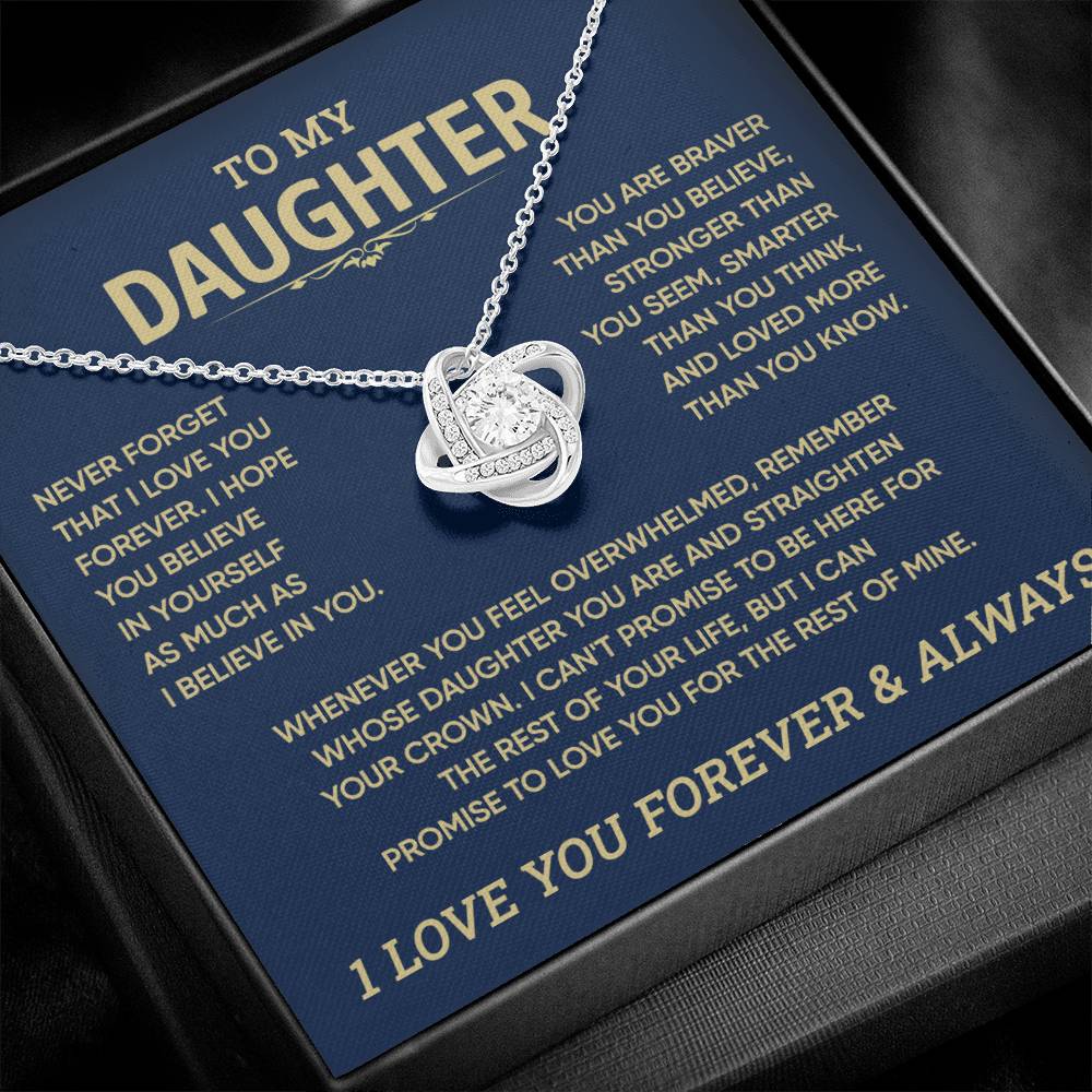 To my Daughter - “Forever love” knot necklace