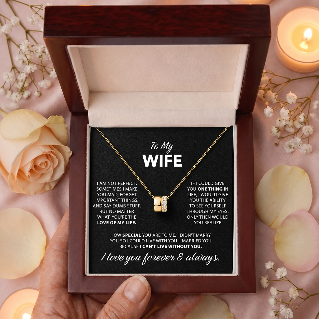 To My Wife - Two Distinct Rondelle Pendant