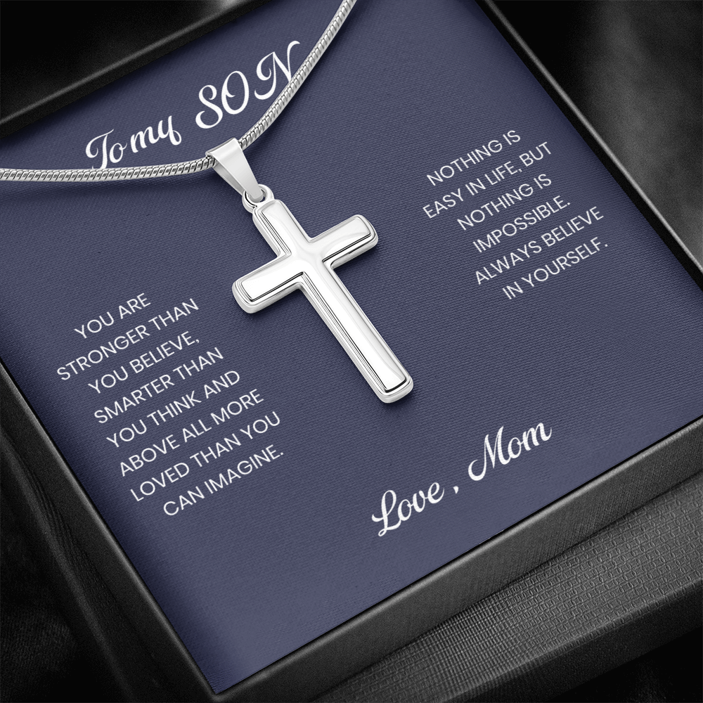 To my Son - Cross Love Necklace