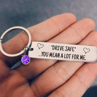 Drive Safely - Birthstone keychain