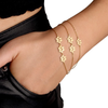 Paw Print Name Bracelet - Gold