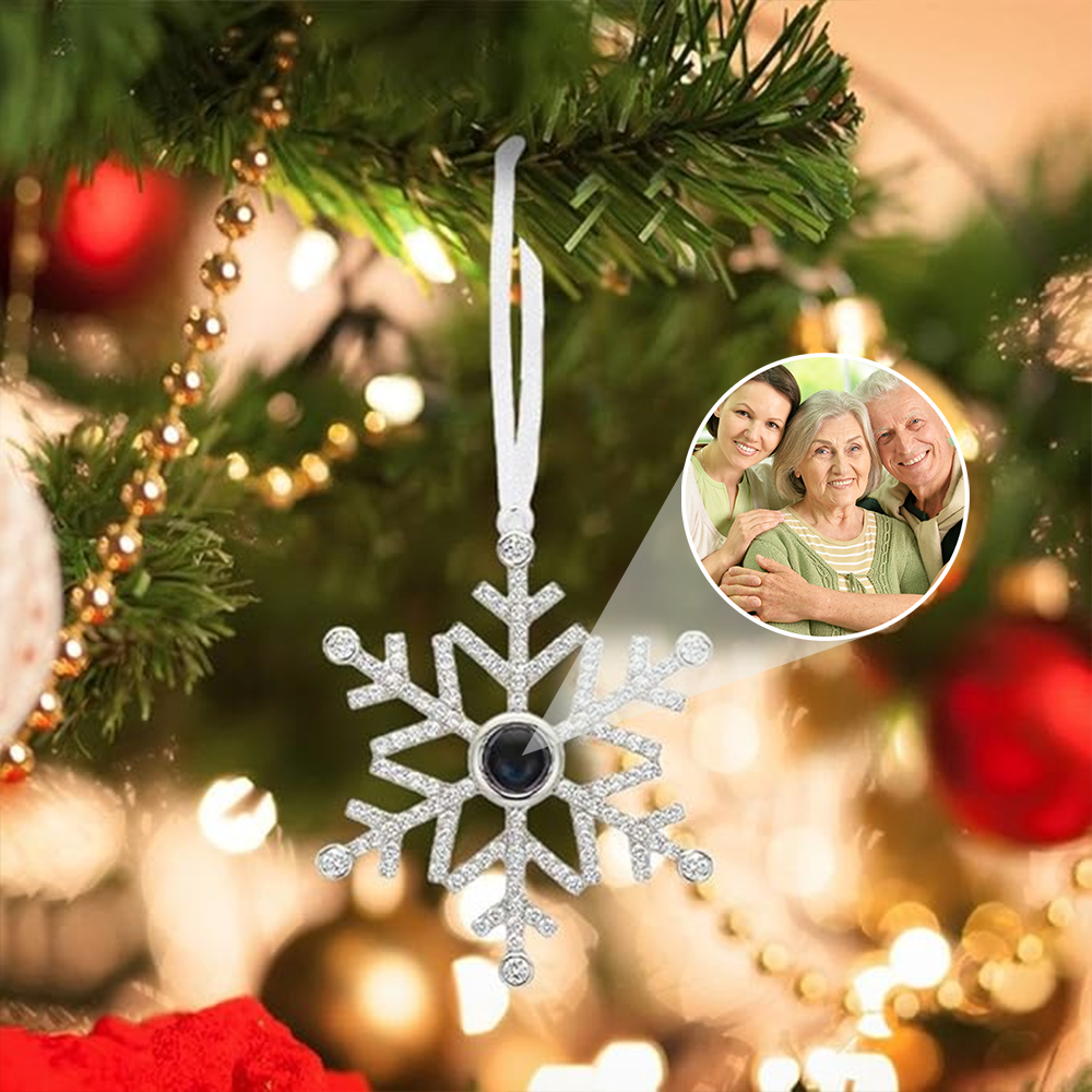 Personalized Snowflake Photo Ornament