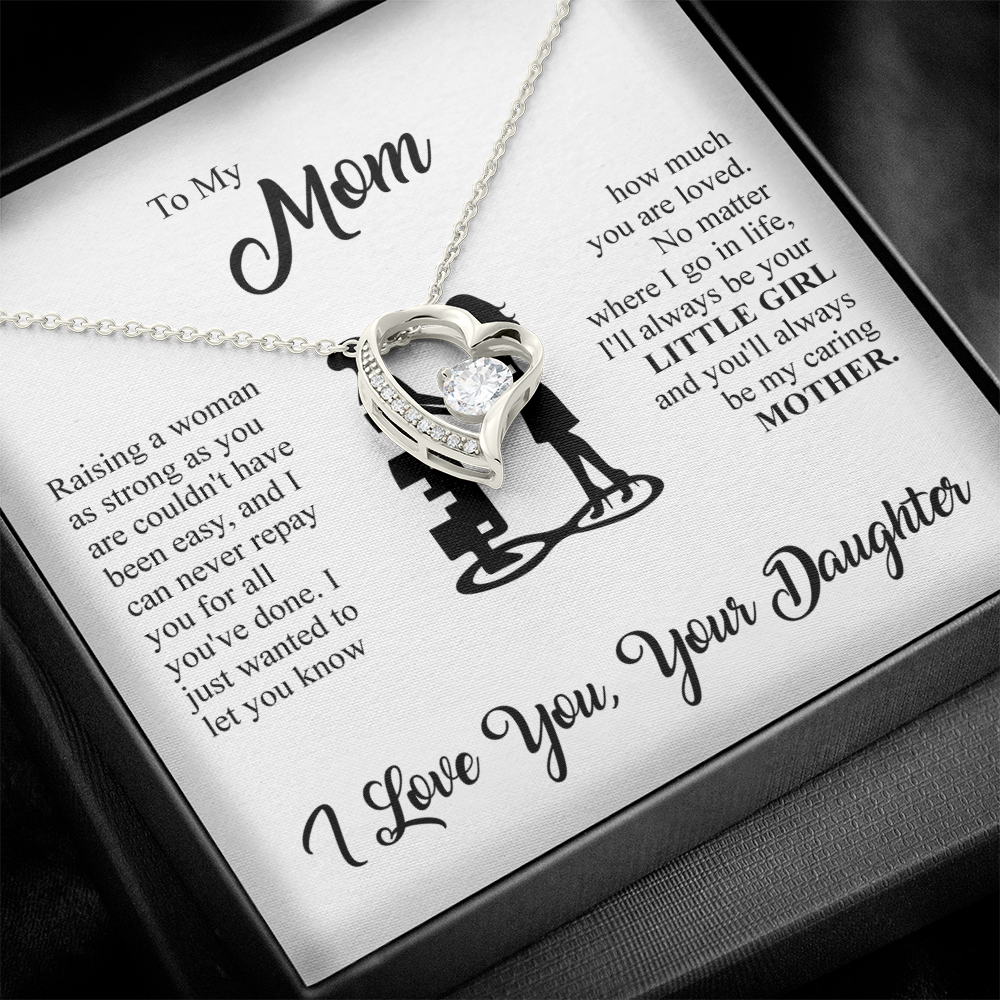 To My Loved Mother - Heart Necklace