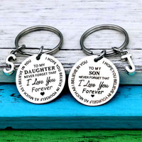 Family keychain - To my son and daughter