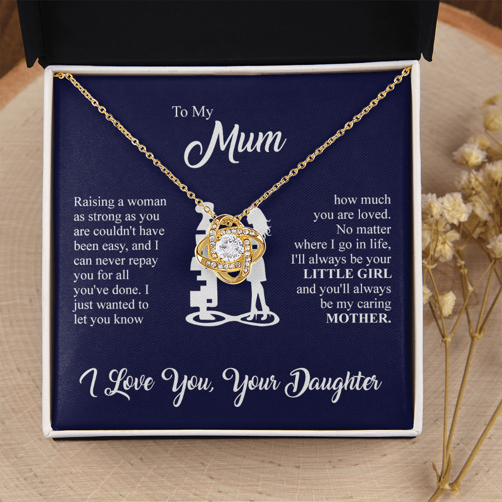 To my Loved Mother - Knot Necklace - Gold