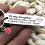 Family keychain - Birthstone keyring pendant