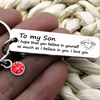 Family keychain - Birthstone keyring pendant