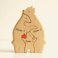 Wooden Bears Personalized Family Puzzle Decor