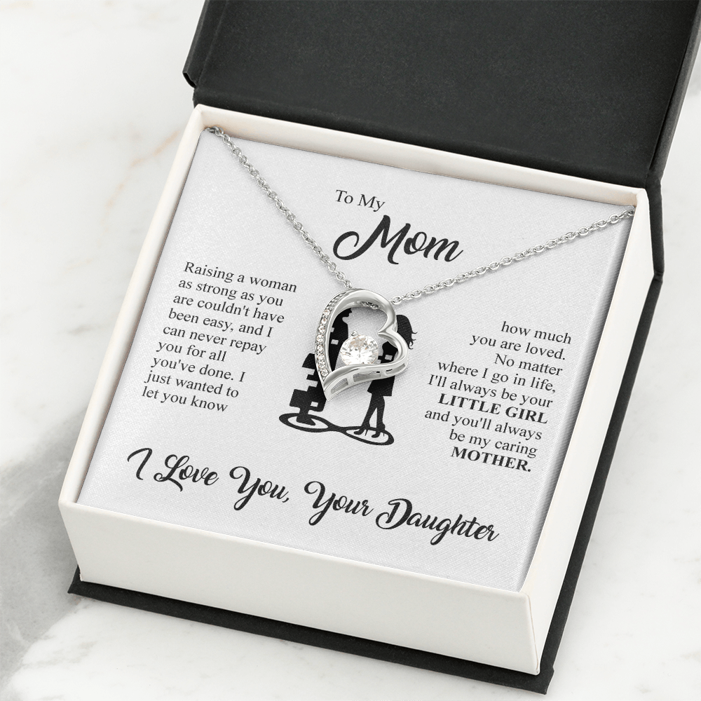 To My Loved Mother - Heart Necklace