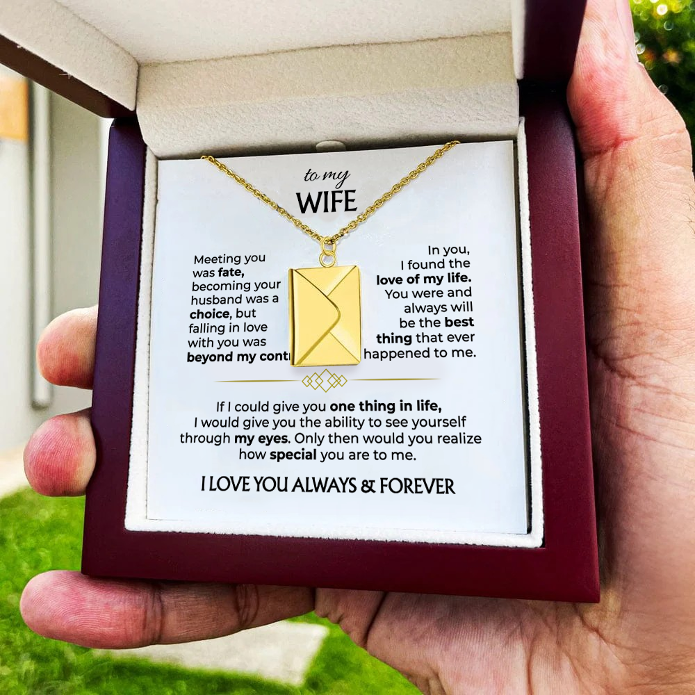 To My Wife - Love Letter Necklace