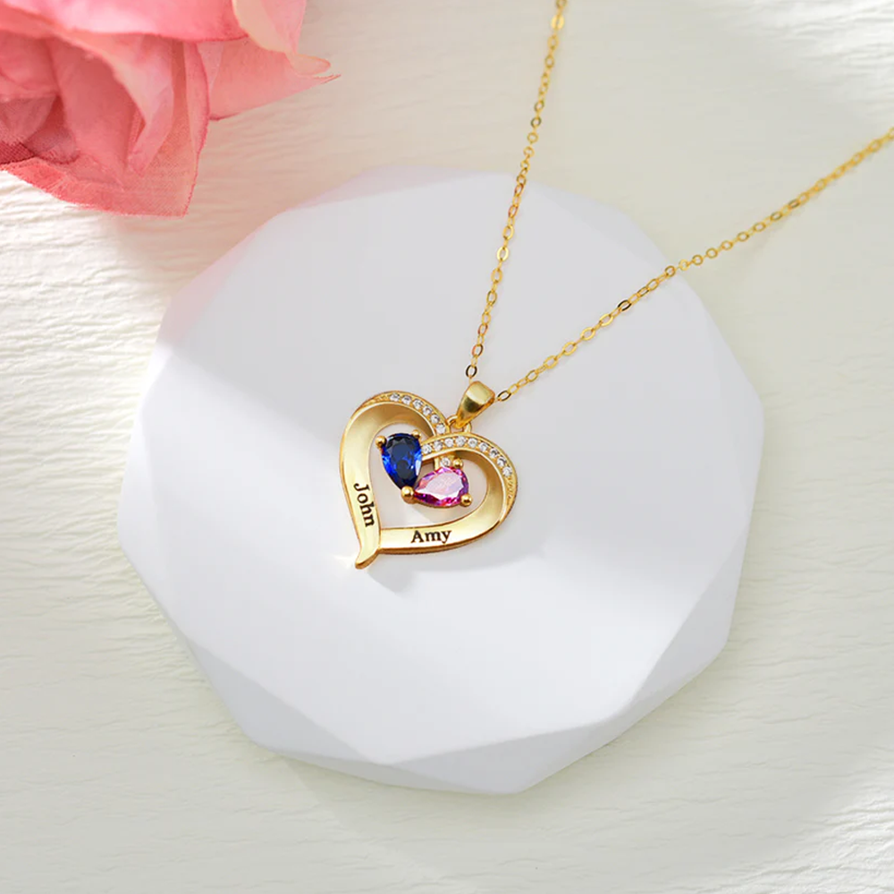 Always Yours - Birthstone Heart Necklace