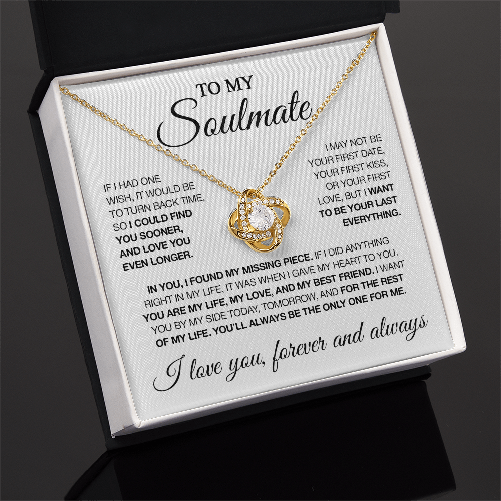 To my Soulmate - Love knot necklace