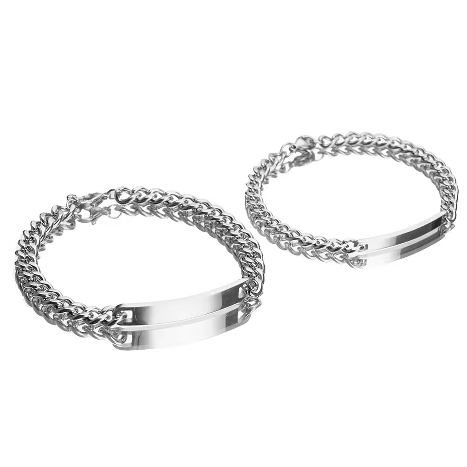 Endless Love - Engraved Bracelets with Rose Box