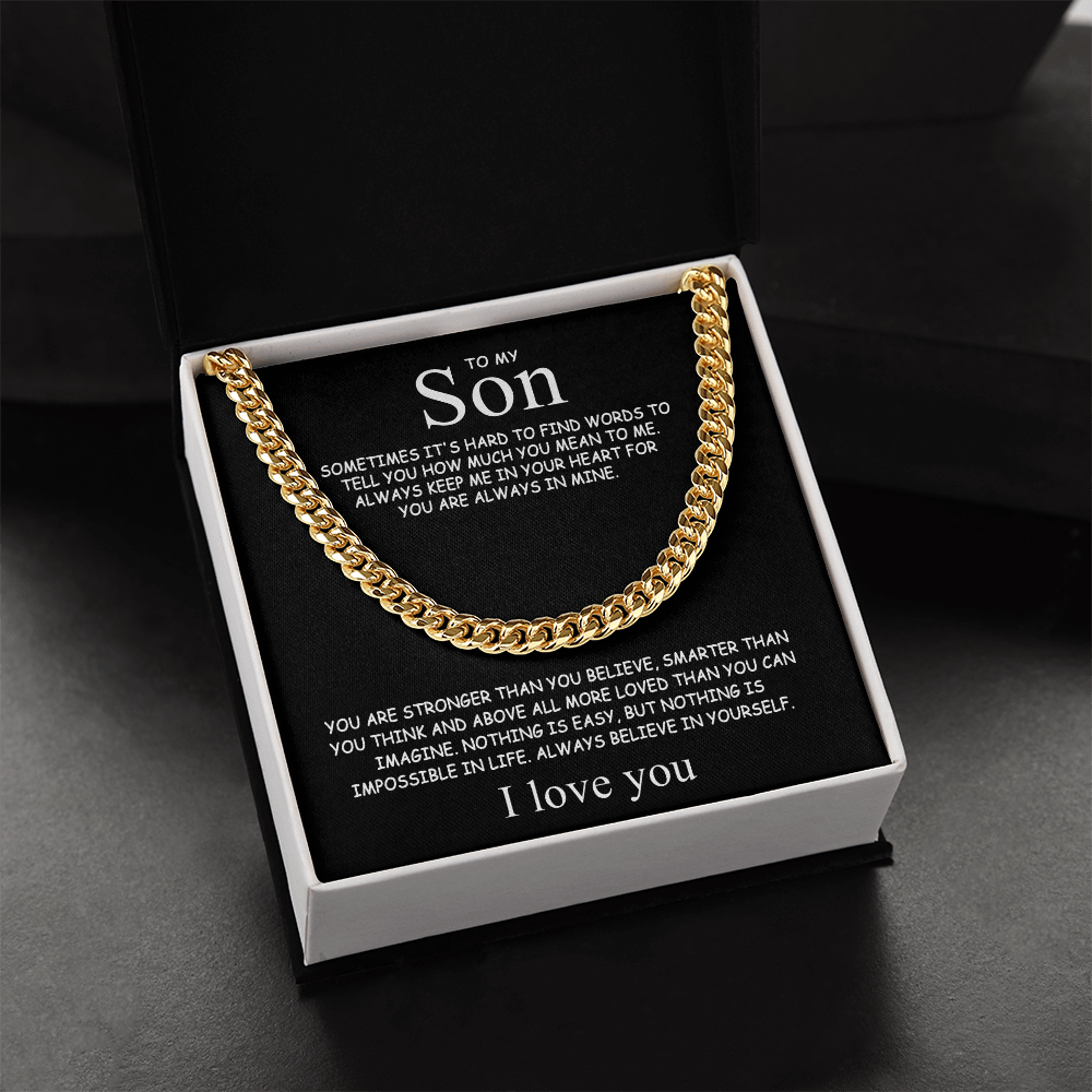 To my Son - Always believe in yourself - Gold