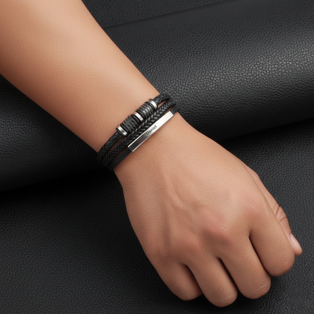 To My Son - Forever Connected Customized Bracelet for Son