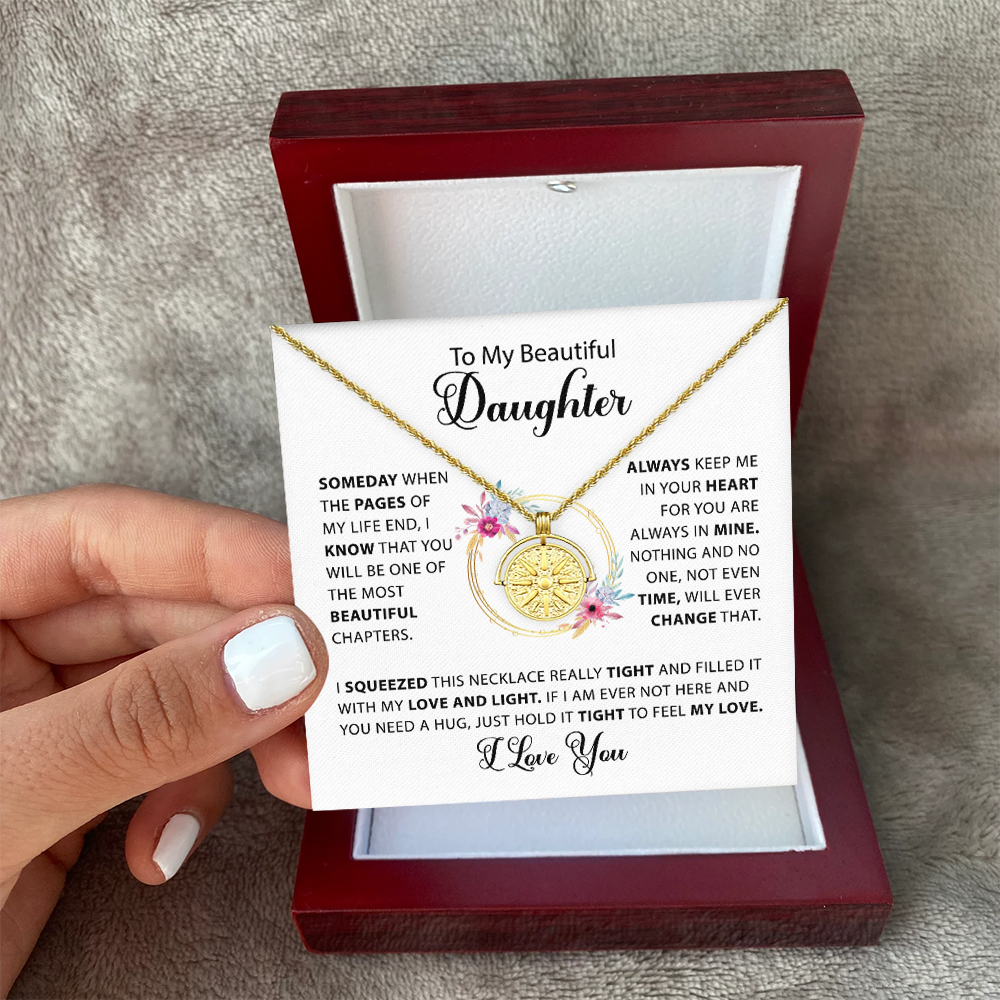 To My Daughter - Always Shine - Sun Necklace