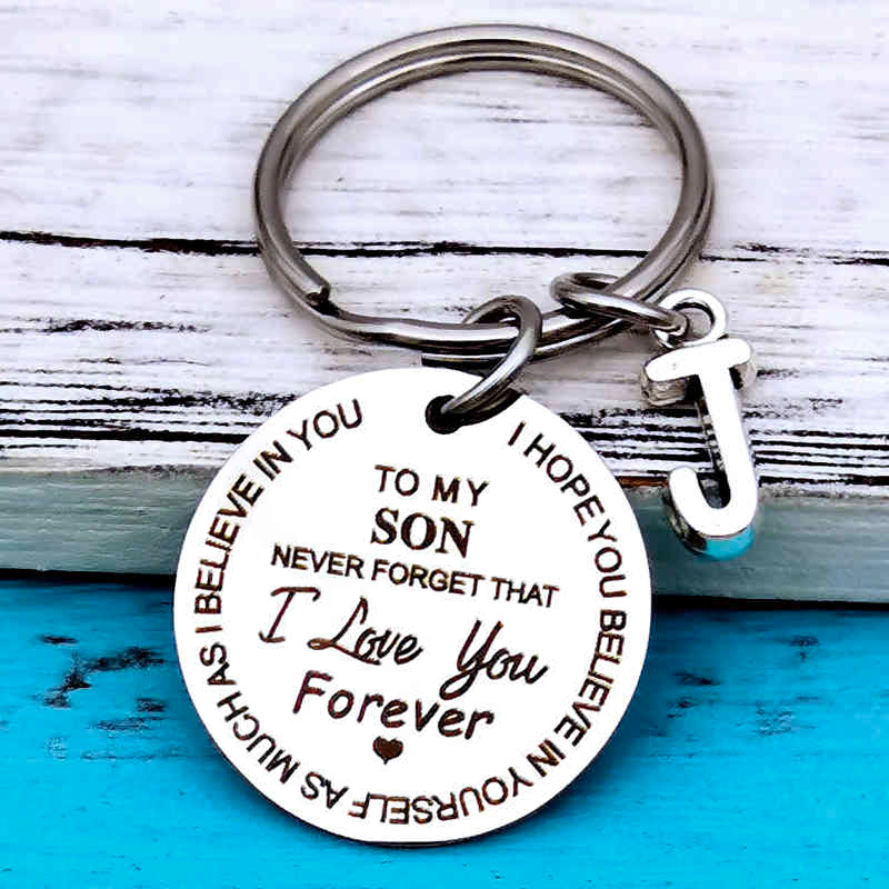 Family keychain - To my son and daughter