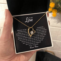 To my Love - Heart necklace - Gold