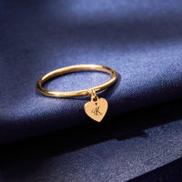 Initial Heart Ring