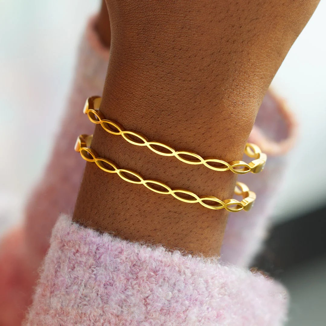 To My Female Friends - Matching Wave Bracelet