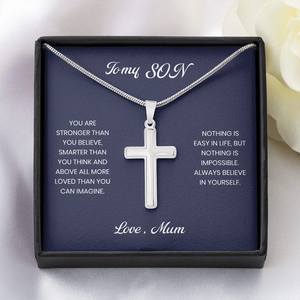 To my Son - Cross Love Necklace