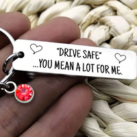 Drive Safely - Birthstone keychain