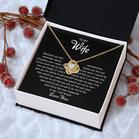 To my Wife - Love knot necklace - Gold