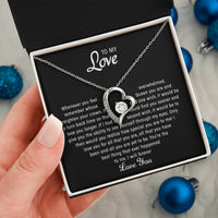 To my Love - Heart necklace - Gold