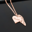 A piece of my heart - Heart angel necklace - Rose Gold