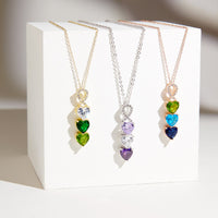 Luxus birthstone necklace - Infinity heart