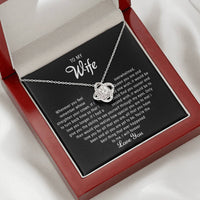 To my Wife - Love knot necklace - Gold